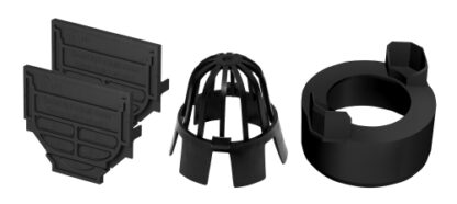 ACO HEXALINE SET EINDPLATEN ZWART ONDERUITLOOP