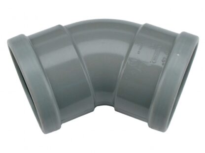 WAVIN WAFIX PVC MANCHET BOCHT 125MM 45° 2XM SN4