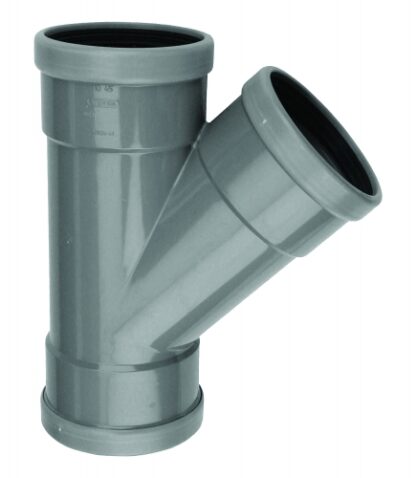 WAVIN WAFIX PVC MANCHET T-STUK 125MM 45° 3XM SN4